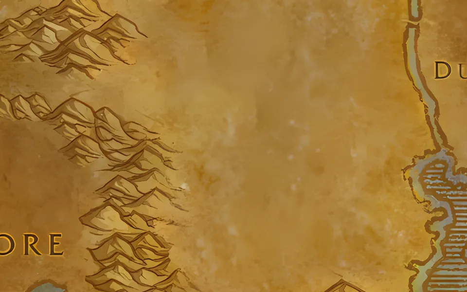The entrance to Wailing Caverns on the map of The Barrens