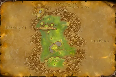 The map of Mulgore